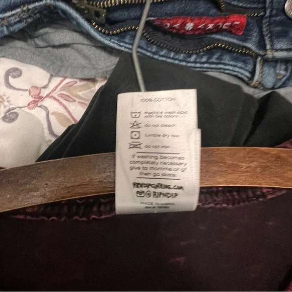 RIPNDIP Lord Nermal Shirt Men Size S Pocket Tee Burgundy Long Sleeve SZ S - Picture 7 of 8